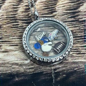 Denver Broncos Floating Charm Memory Locket NEW